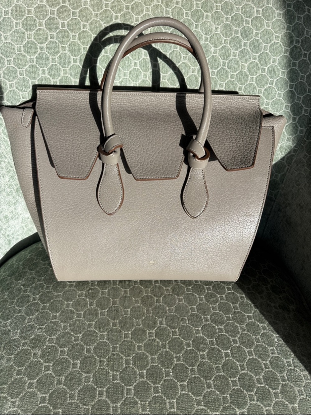 Celine Tie Knot Medium Leather Satchel with pouch and dust bag Authentic